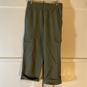 Eddie Bauer Linen-Rayon Pull-on Cargo Pants S
